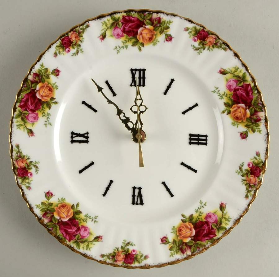 Old Country Roses Clock Plate by Royal Albert-1