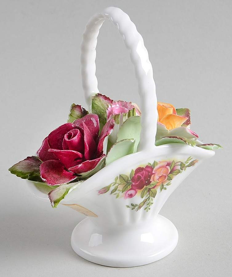 Old Country Roses Minature Flower Basket by Royal Albert-1