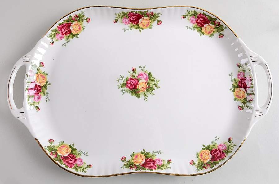 Old Country Roses 18" Handled Tray by Royal Albert-1