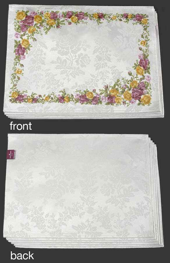 Old Country Roses Cloth Reversible Placemat - Set of 6 by Royal Albert-1