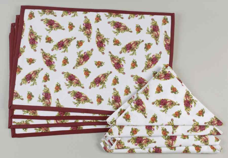 Old Country Roses (4 Each) Placemat and Napkin Sets by Royal Albert-1