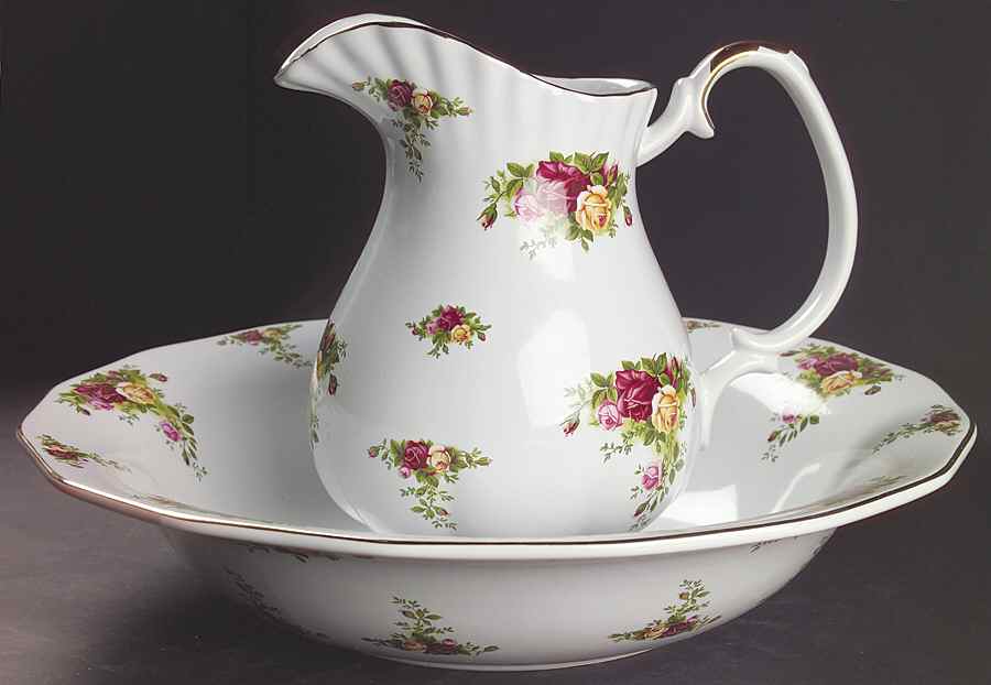 Old Country Roses 80 Oz Pitcher and Bowl Set by Royal Albert-1