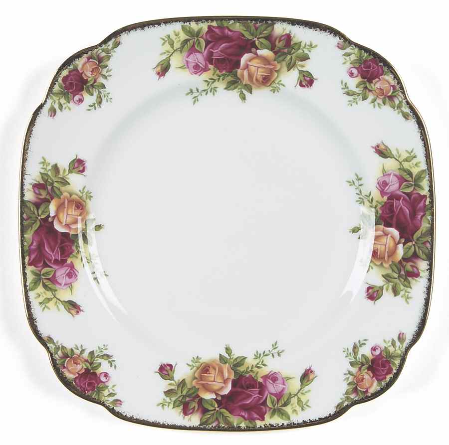 Old Country Roses Square Salad Plate by Royal Albert-1