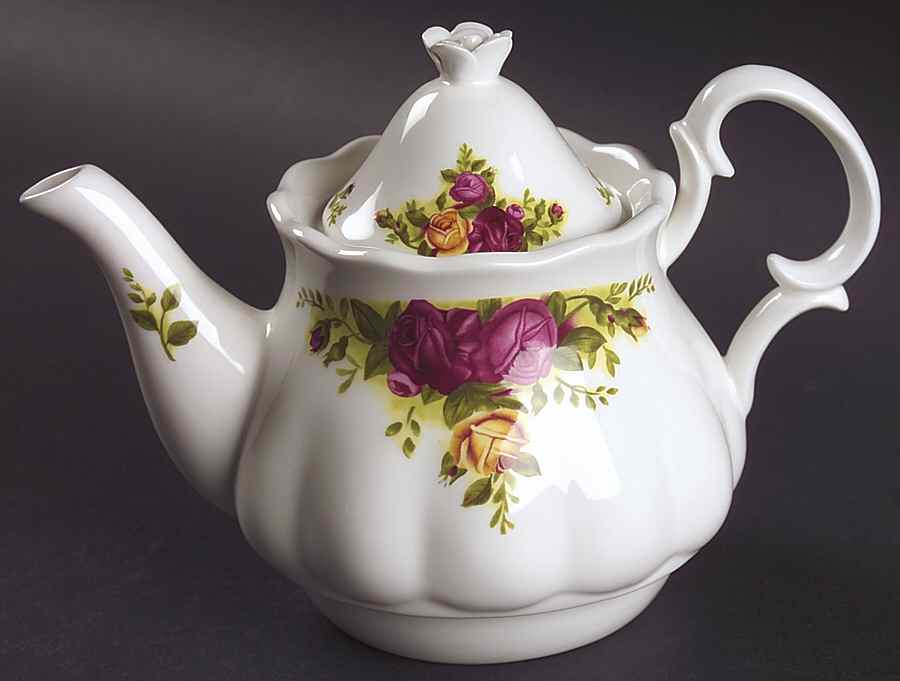 Old Country Roses Teapot for Individual Teapot & Lid with Cup by Royal Albert-1