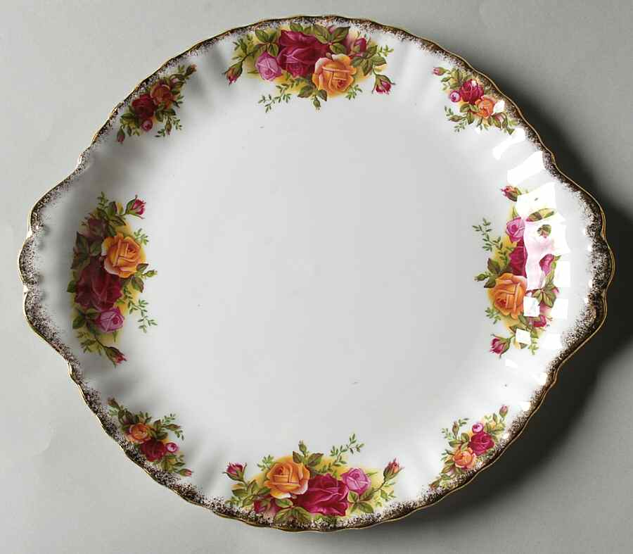 Old Country Roses Handled Cake Plate by Royal Albert-1