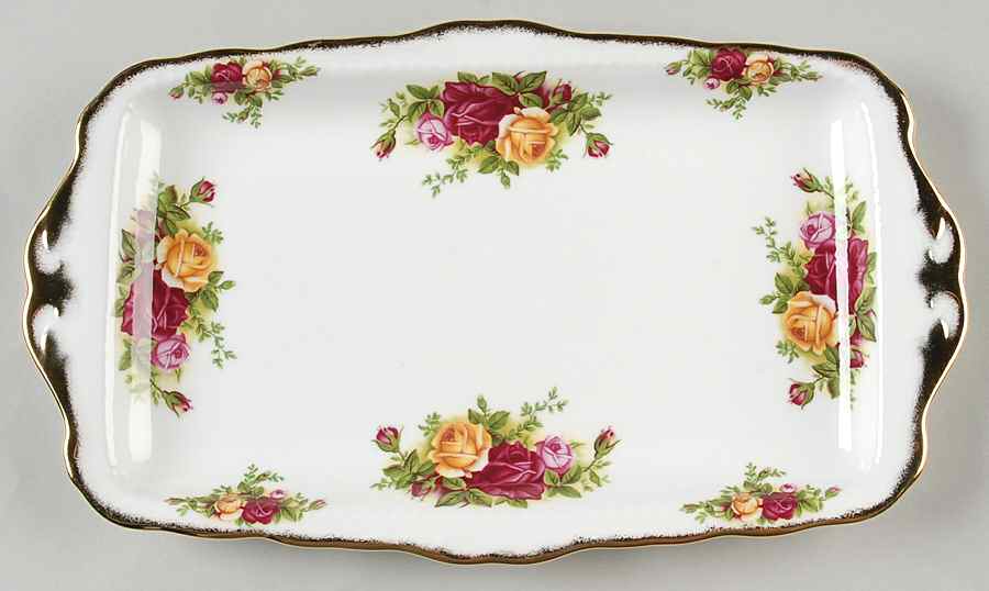 Old Country Roses Large Sandwich Tray by Royal Albert-1