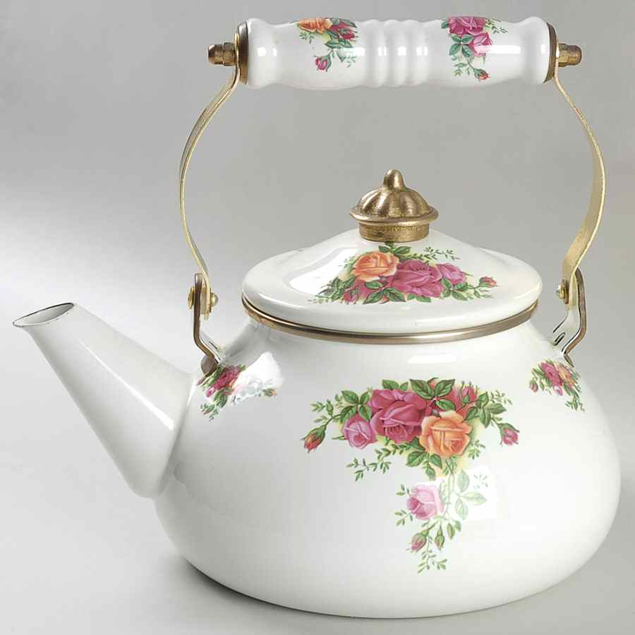 Old Country Roses Metal Kettle & Lid by Royal Albert-1