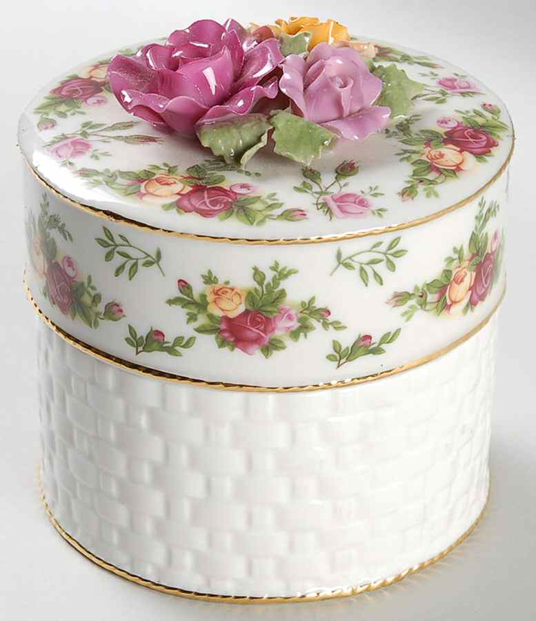 Old Country Roses Musical Basketweave Box by Royal Albert-1