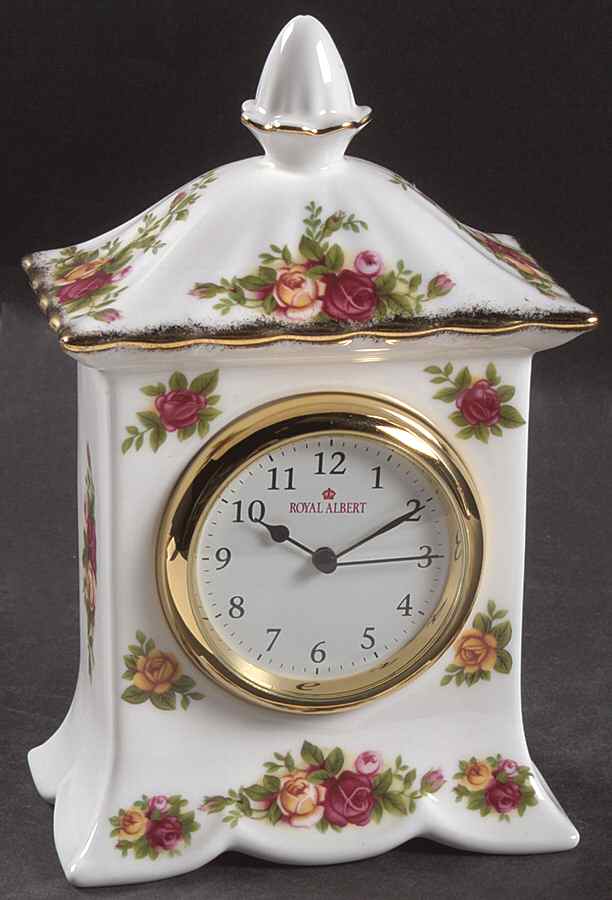 Old Country Roses Large Carriage Clock by Royal Albert-1