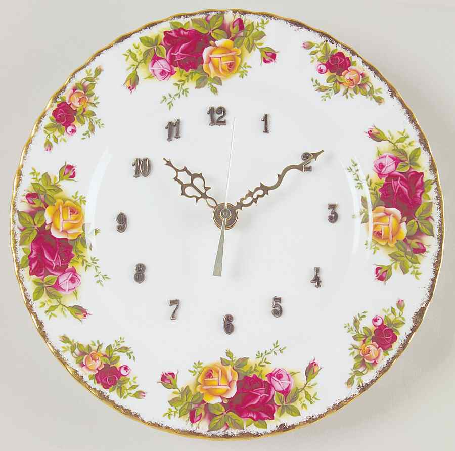 Old Country Roses Clock Plate by Royal Albert-1