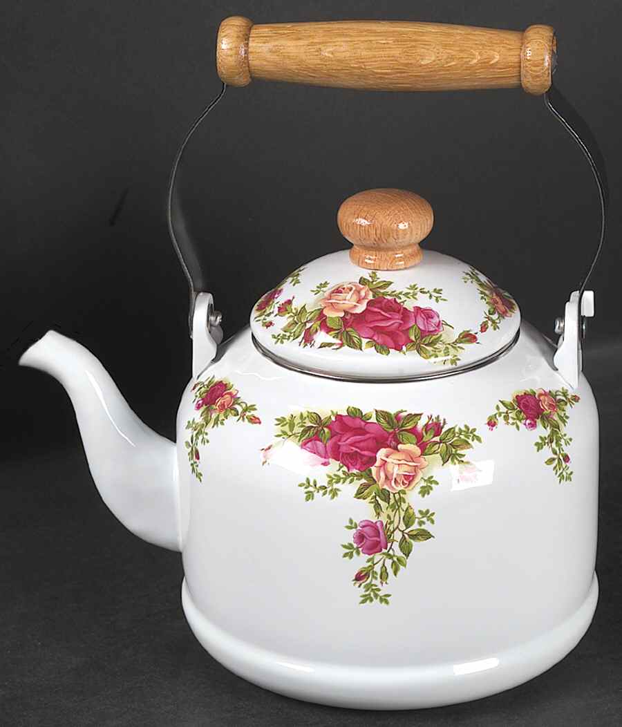 Old Country Roses Metal Kettle & Lid by Royal Albert-1