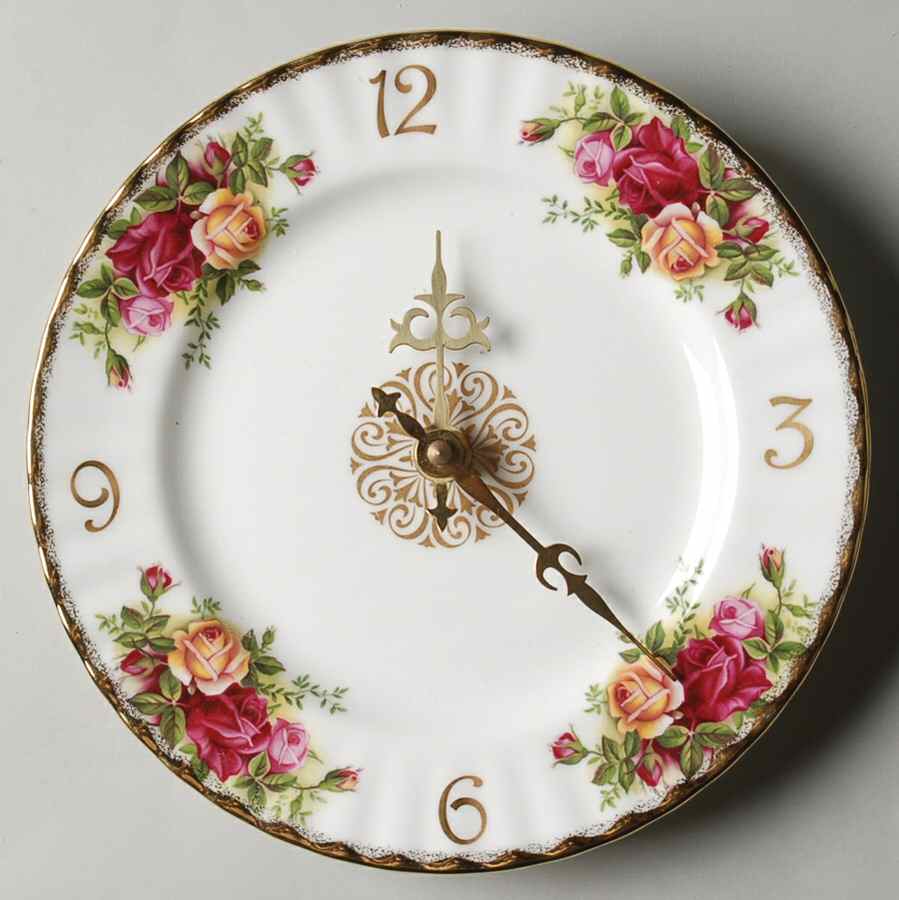 Old Country Roses Clock Plate by Royal Albert-1