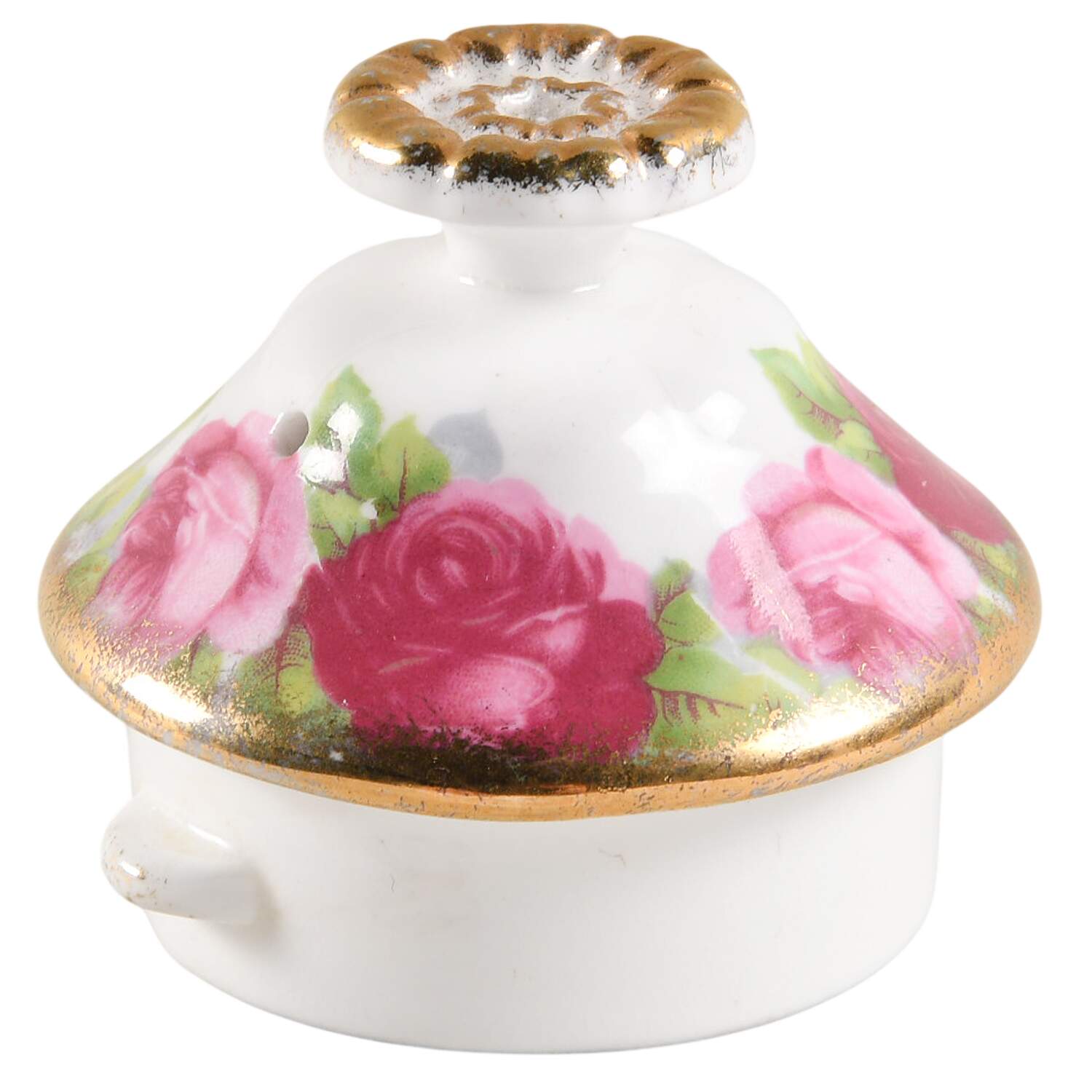 Old English Rose (Brushed Gold Trim) Lid for Mini Coffee Pot by Royal Albert-1