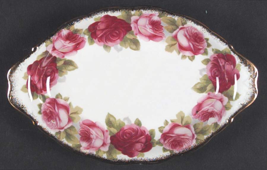 Old English Rose (Brushed Gold Trim) Regal Tray by Royal Albert-1