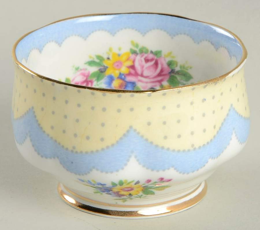 Prudence Blue Mini Open Sugar Bowl by Royal Albert-1