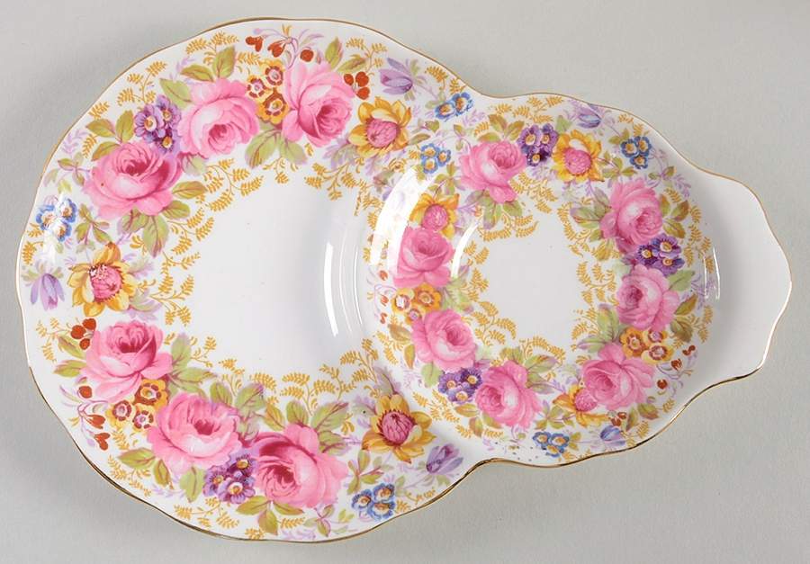 Serena (Thin Gold Trim) Snack Plate by Royal Albert-1