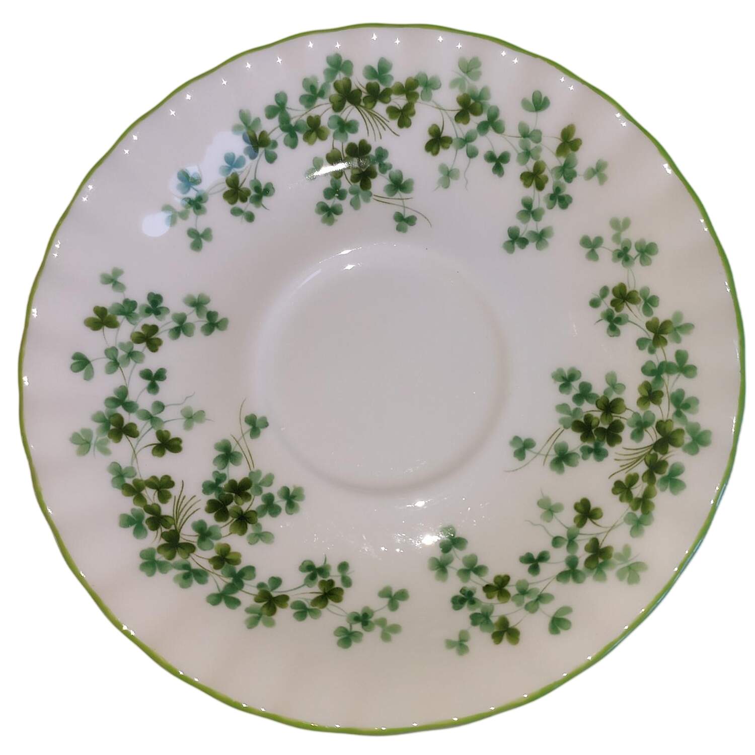 Shamrock (Green Trim, Newer) Saucer by Royal Albert-1
