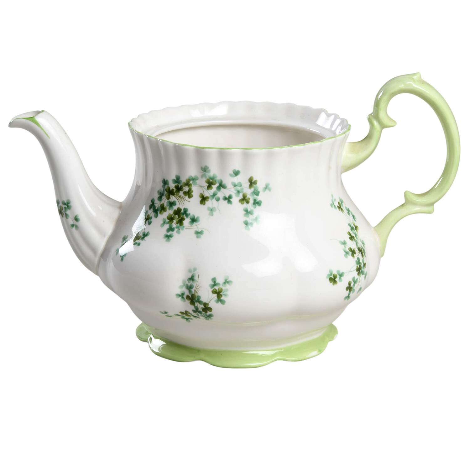 Shamrock (Green Trim, Newer) Teapot No Lid by Royal Albert-1