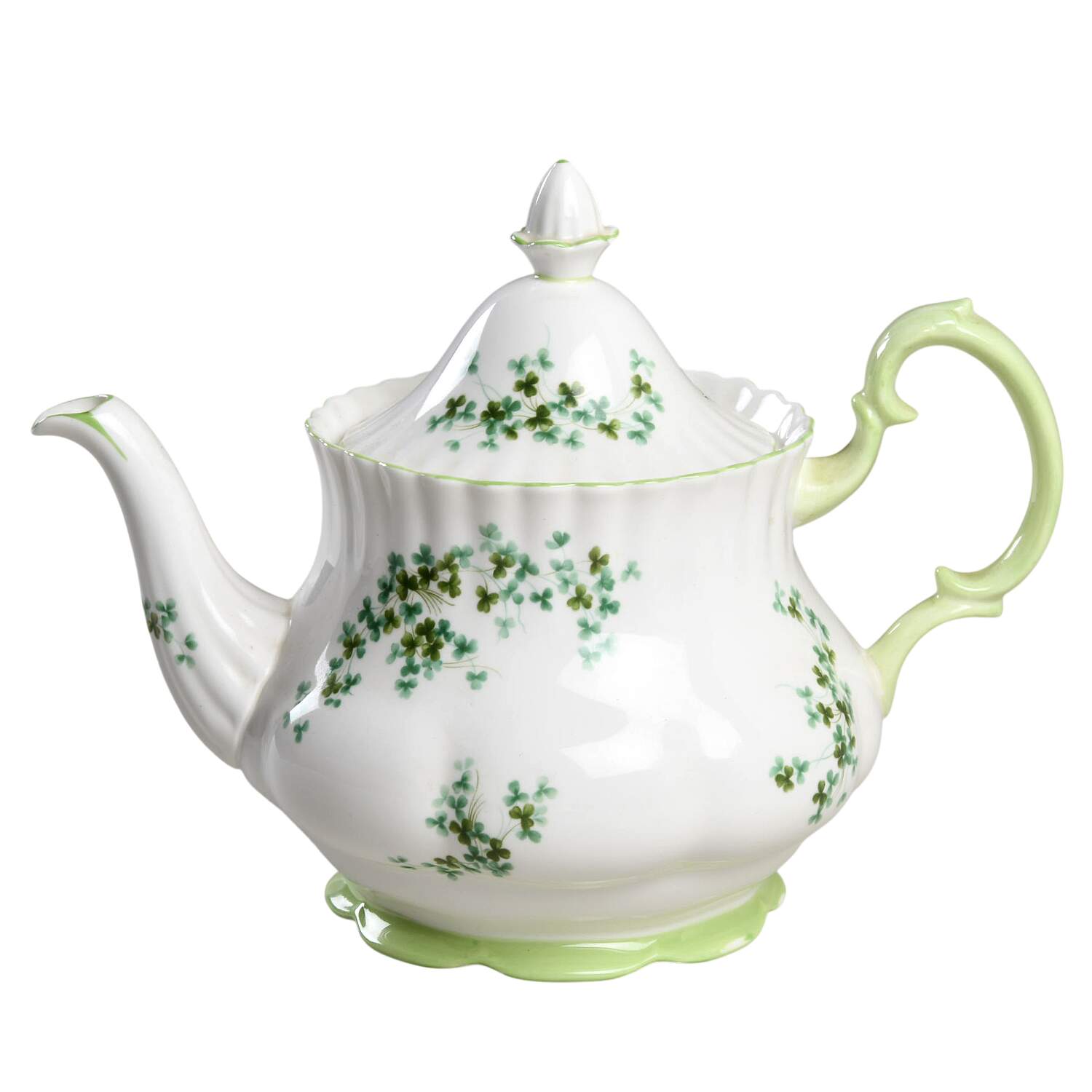 Shamrock (Green Trim, Newer) Teapot & Lid by Royal Albert-1