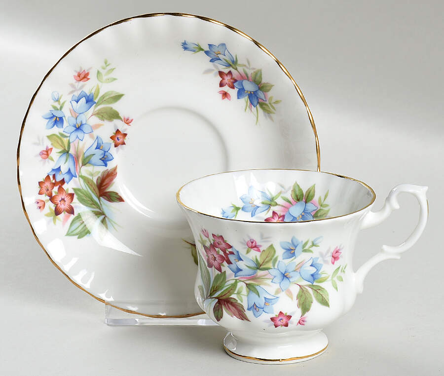 Summertime Series Footed Cup & Saucer Set by Royal Albert-1