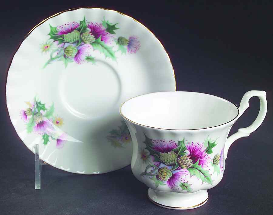 Summertime Series Footed Cup & Saucer Set by Royal Albert-1