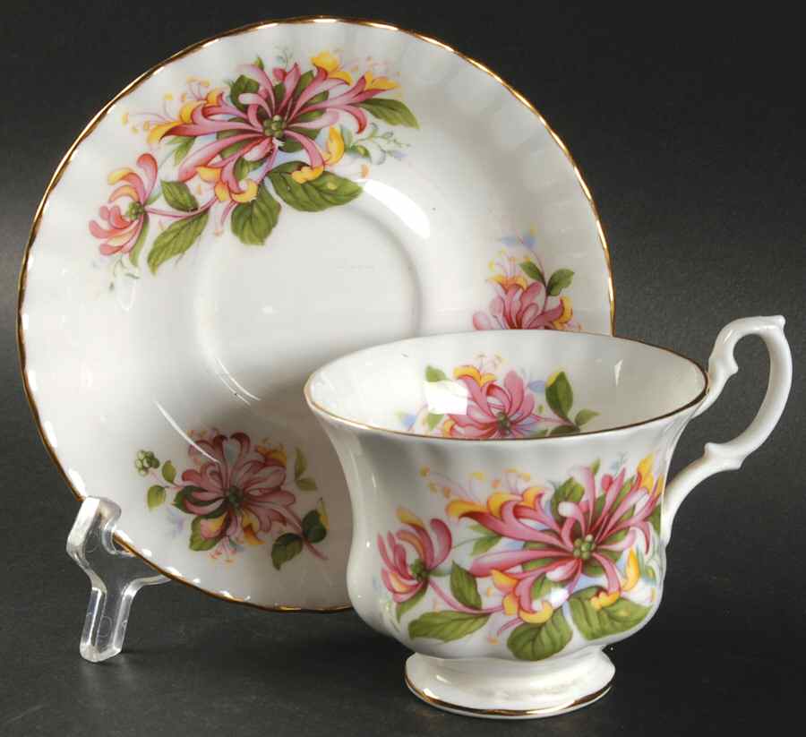 Summertime Series Footed Cup & Saucer Set by Royal Albert-1