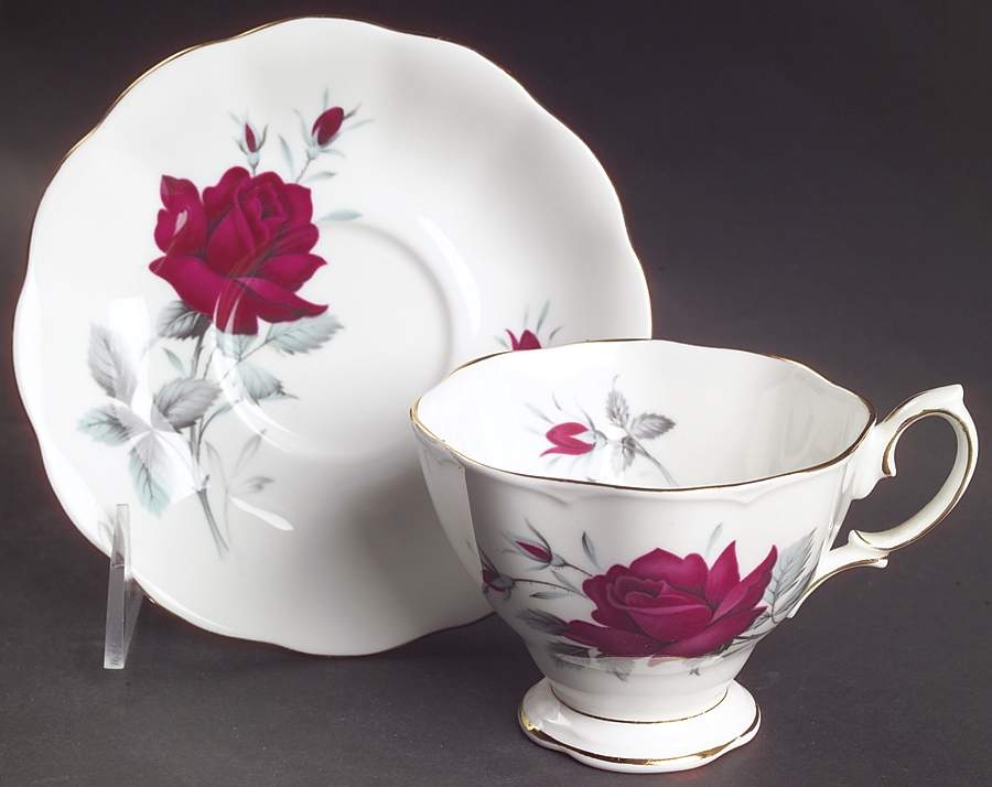 Sweet Romance Footed Cup & Saucer Set by Royal Albert-1