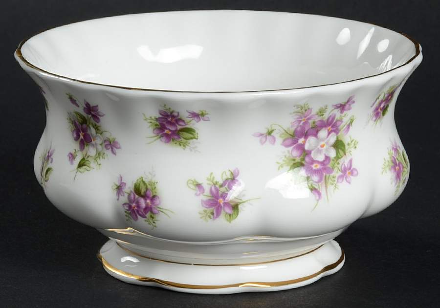 Sweet Violets Open Sugar Bowl by Royal Albert-1
