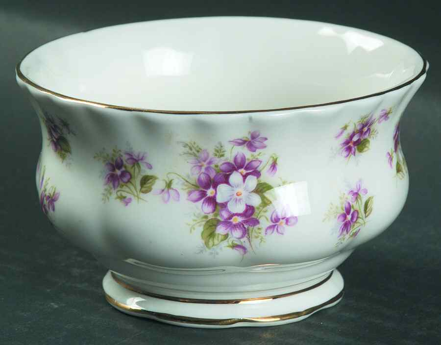 Sweet Violets Mini Open Sugar Bowl by Royal Albert-1