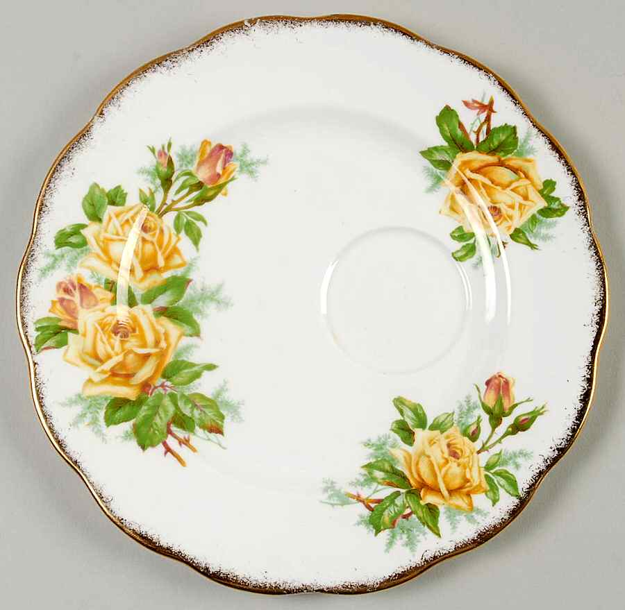 Tea Rose Yellow Snack Plate by Royal Albert-1