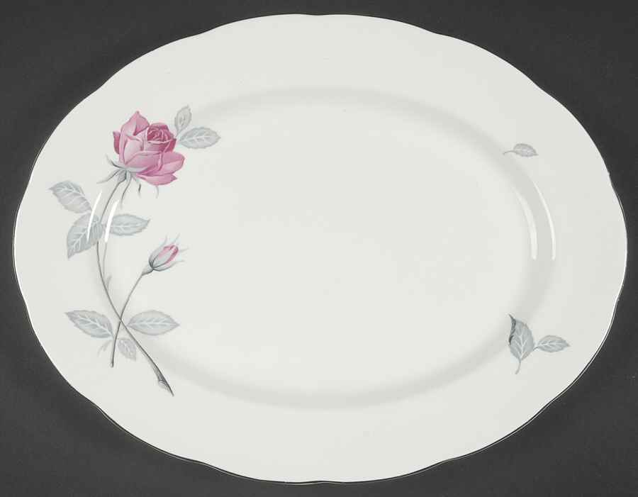 Trent Rose 13" Oval Serving Platter by Royal Albert-1