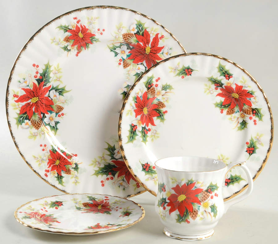 Yuletide (Fluted and Ribbed) 4 Piece Place Setting by Royal Albert-1