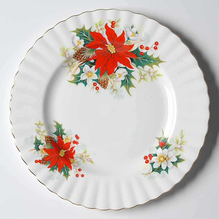 Yuletide (Fluted and Ribbed) Salad Plate by Royal Albert-1