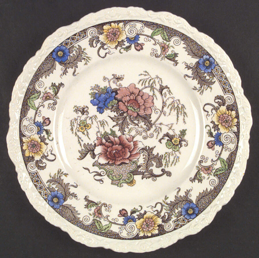 Bentick (Brown) Dinner Plate by Royal Cauldon-1