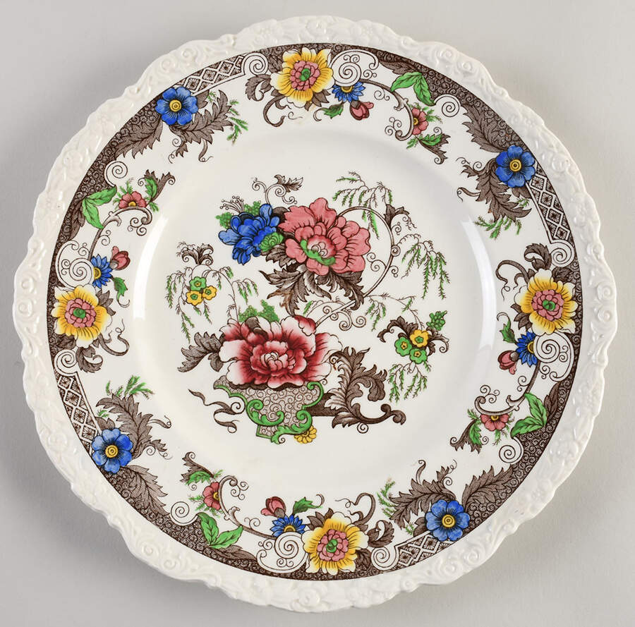 Bentick (Brown) Dinner Plate by Royal Cauldon-1