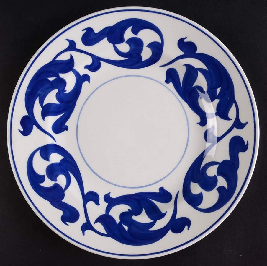 Blue Scroll Salad Plate by Royal Cauldon-1
