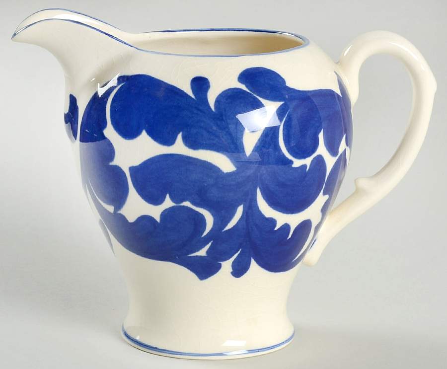 Blue Scroll 16 Oz Pitcher by Royal Cauldon-1