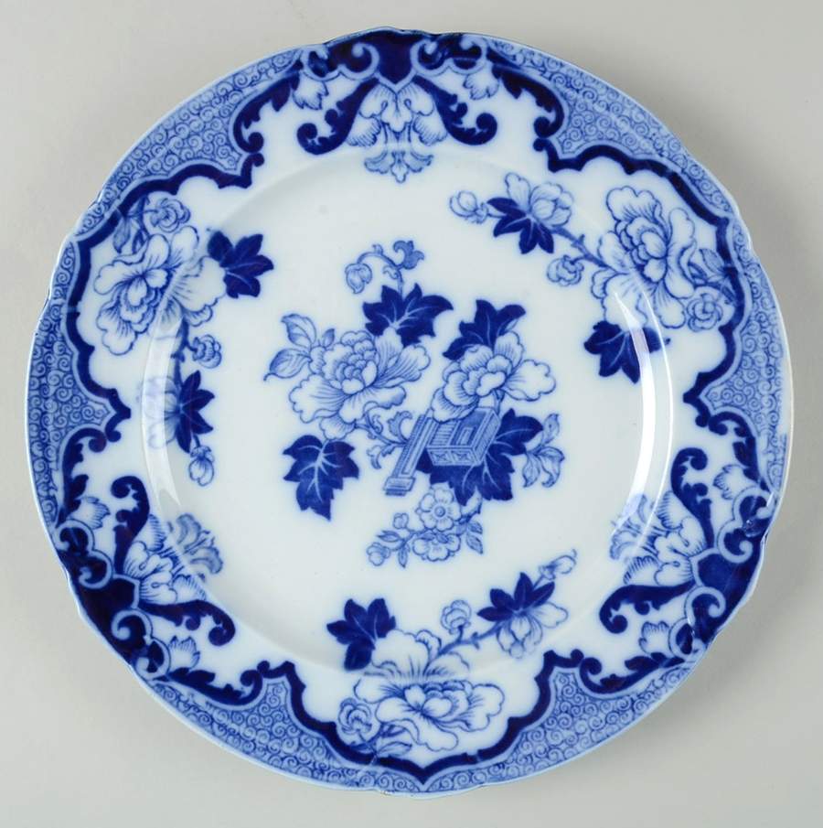 Candia (Flow Blue) Dinner Plate by Royal Cauldon-1