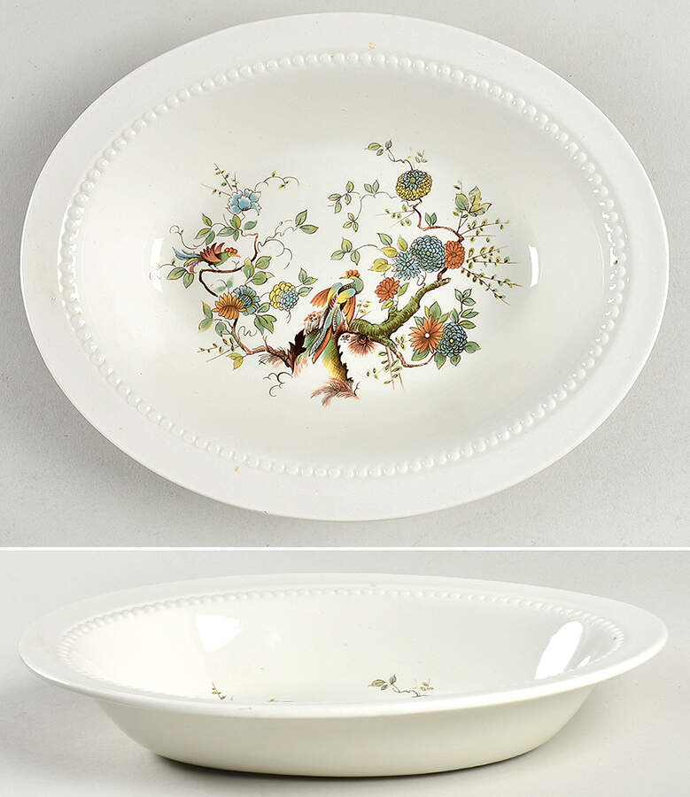Paradise 10" Oval Vegetable Bowl by Royal Cauldon-1