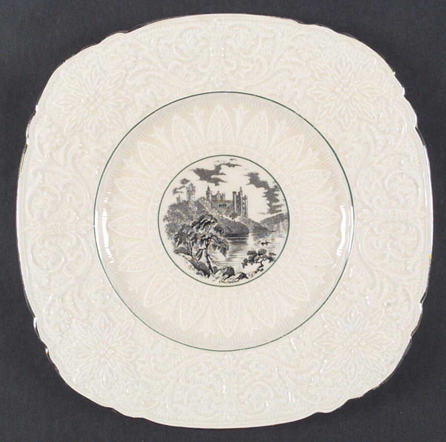 Royal Castles Square Dinner Plate by Royal Cauldon-1