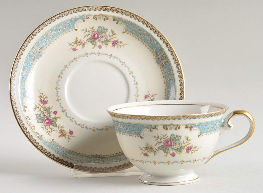Atlanta Footed Cup & Saucer Set by Royal Embassy-1