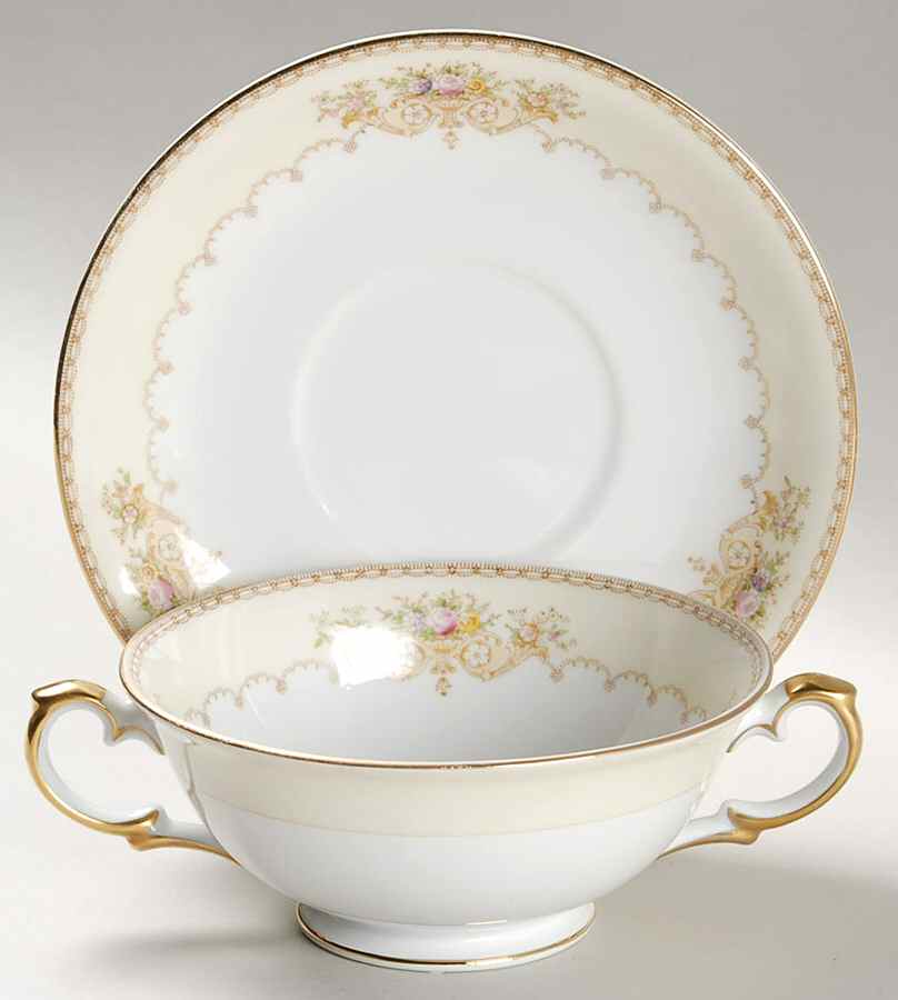 Norwich Footed Cream Soup Bowl & Saucer Set by Royal Embassy-1