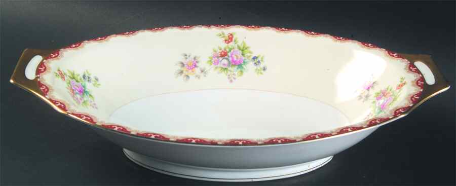 Rutland (Smooth Verge, Japan) 11" Oval Vegetable Bowl by Royal Embassy-1