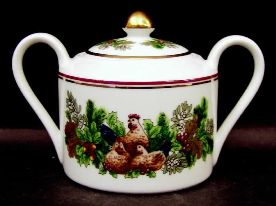All The Days of Christmas Sugar Bowl & Lid by Royal Gallery-1