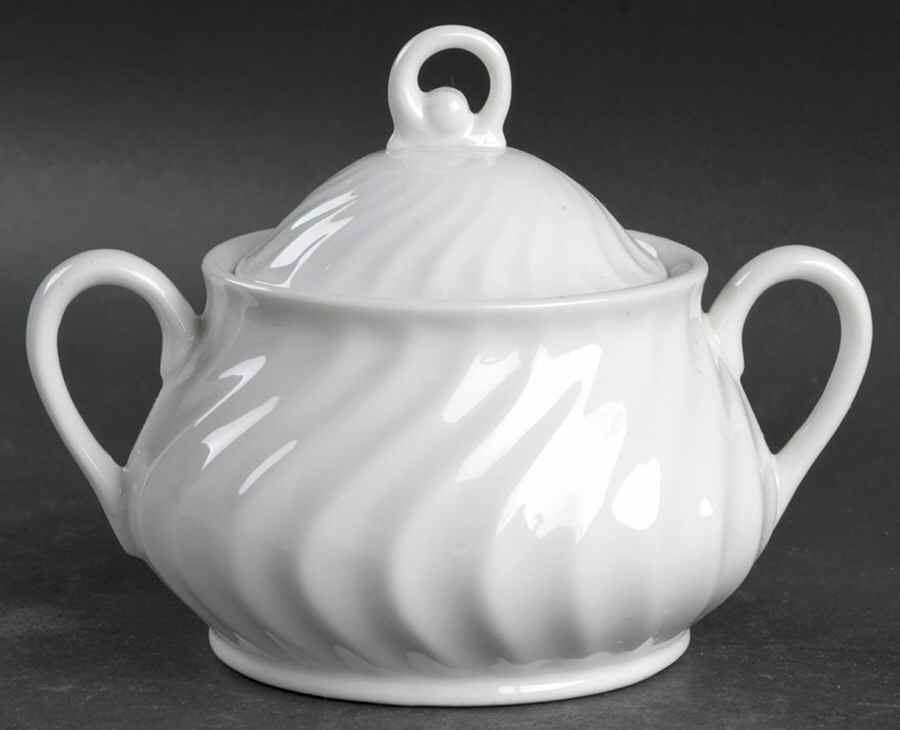 Arctic Snow Sugar Bowl & Lid by Royal Gallery-1