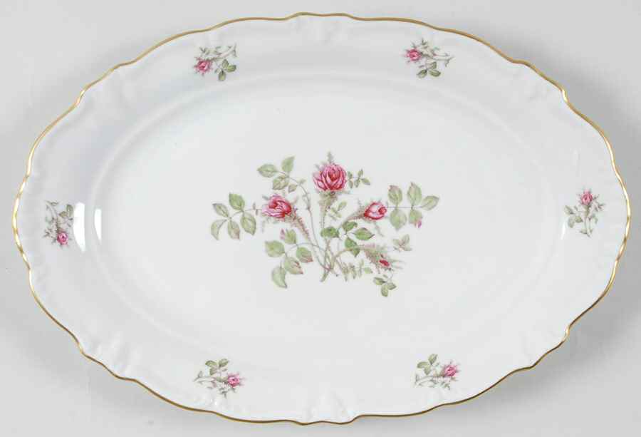Moss Rose 13" Oval Serving Platter by Royal Heidelberg-1