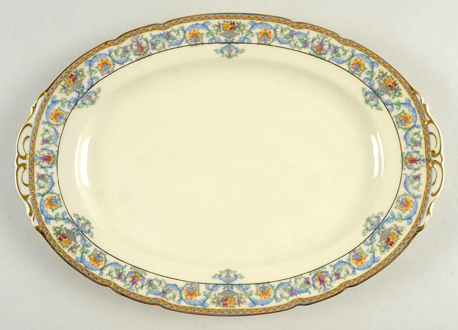 The Copley 13" Oval Serving Platter by Royal Ivory (Czech, Germany)-1
