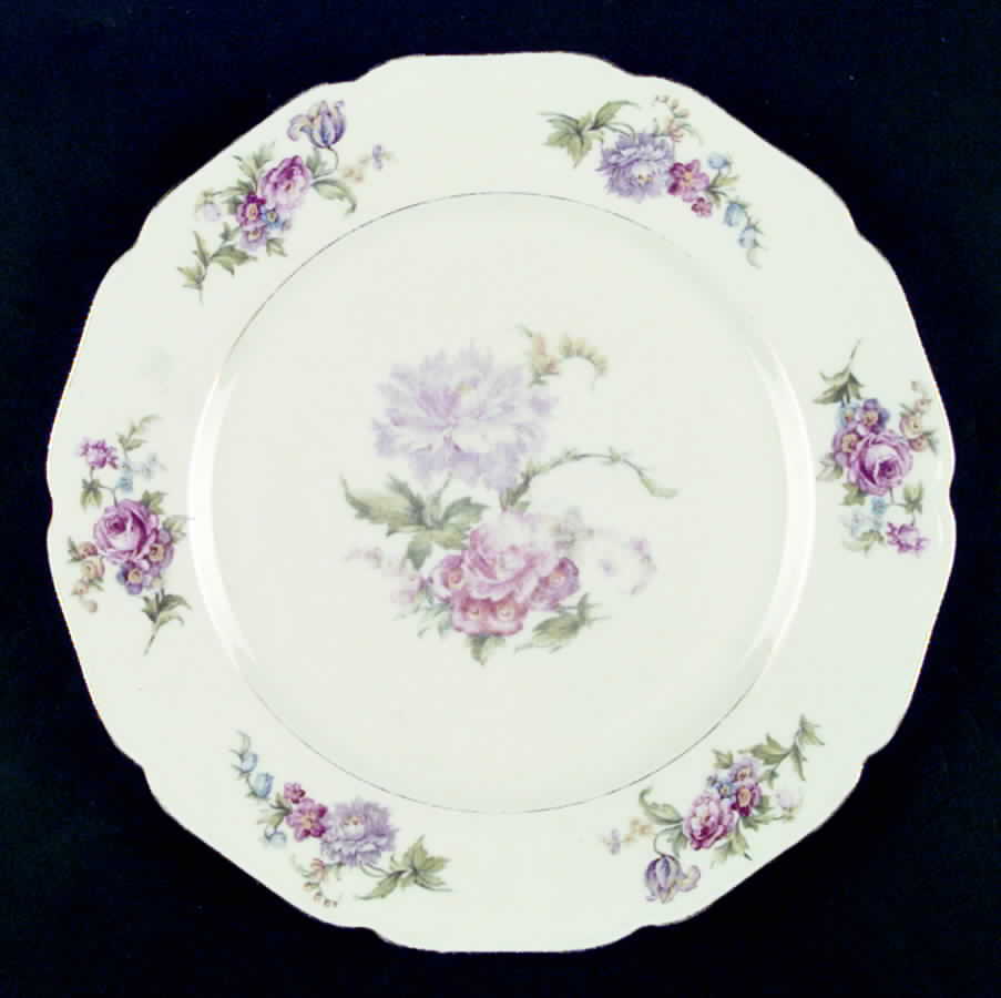 La Fleur Dinner Plate by Royal Ivory (Czech, Germany)-1