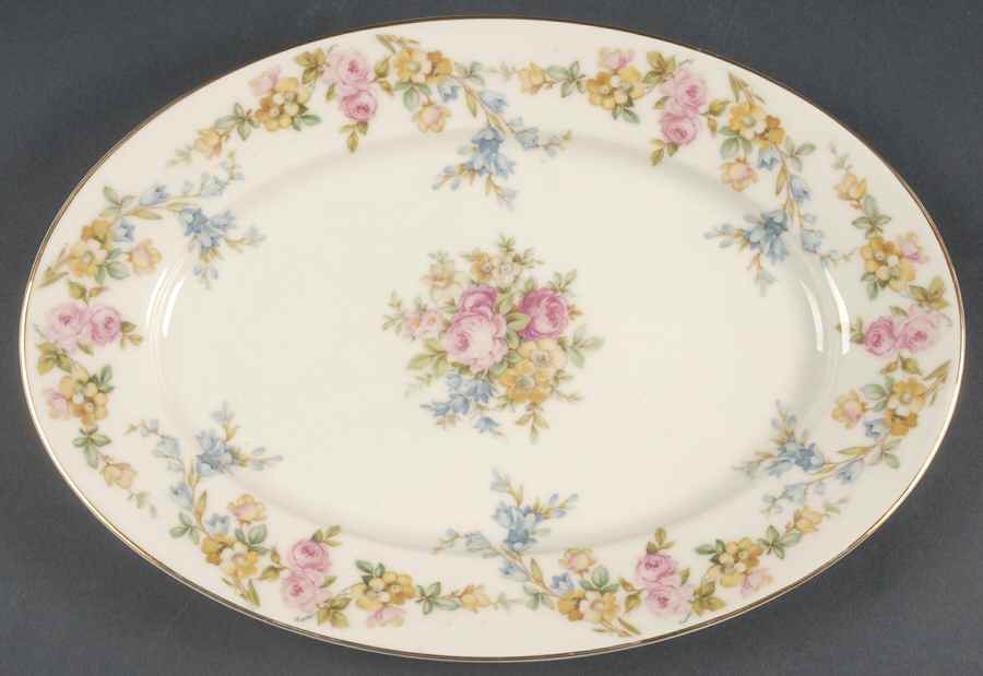 Riviera 12" Oval Serving Platter by Royal Ivory (Czech, Germany)-1