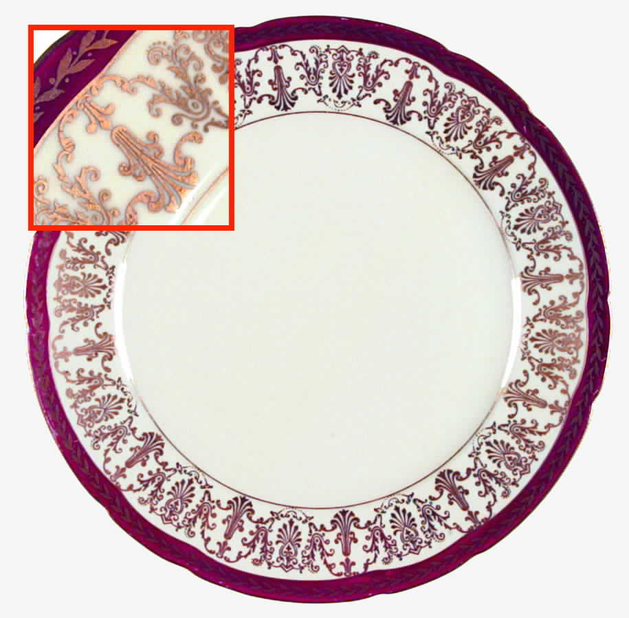 Corinthian Red Dinner Plate by Royal Ivory (Czech, Germany)-1
